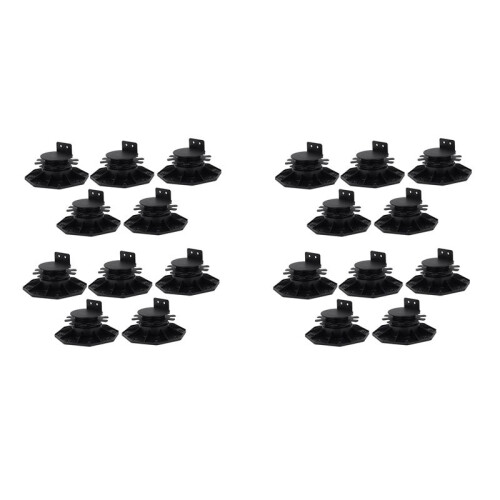 20Pack Adjustable Deck Support Pedestal Deck Foundation Base Support for Floating Deck Platform Deck Floor Height