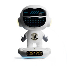 M80 AI Robot  AI Speaker Alarm Clock FM Radio Wireless  Speaker RGB Light for Boy Girl Student Gift