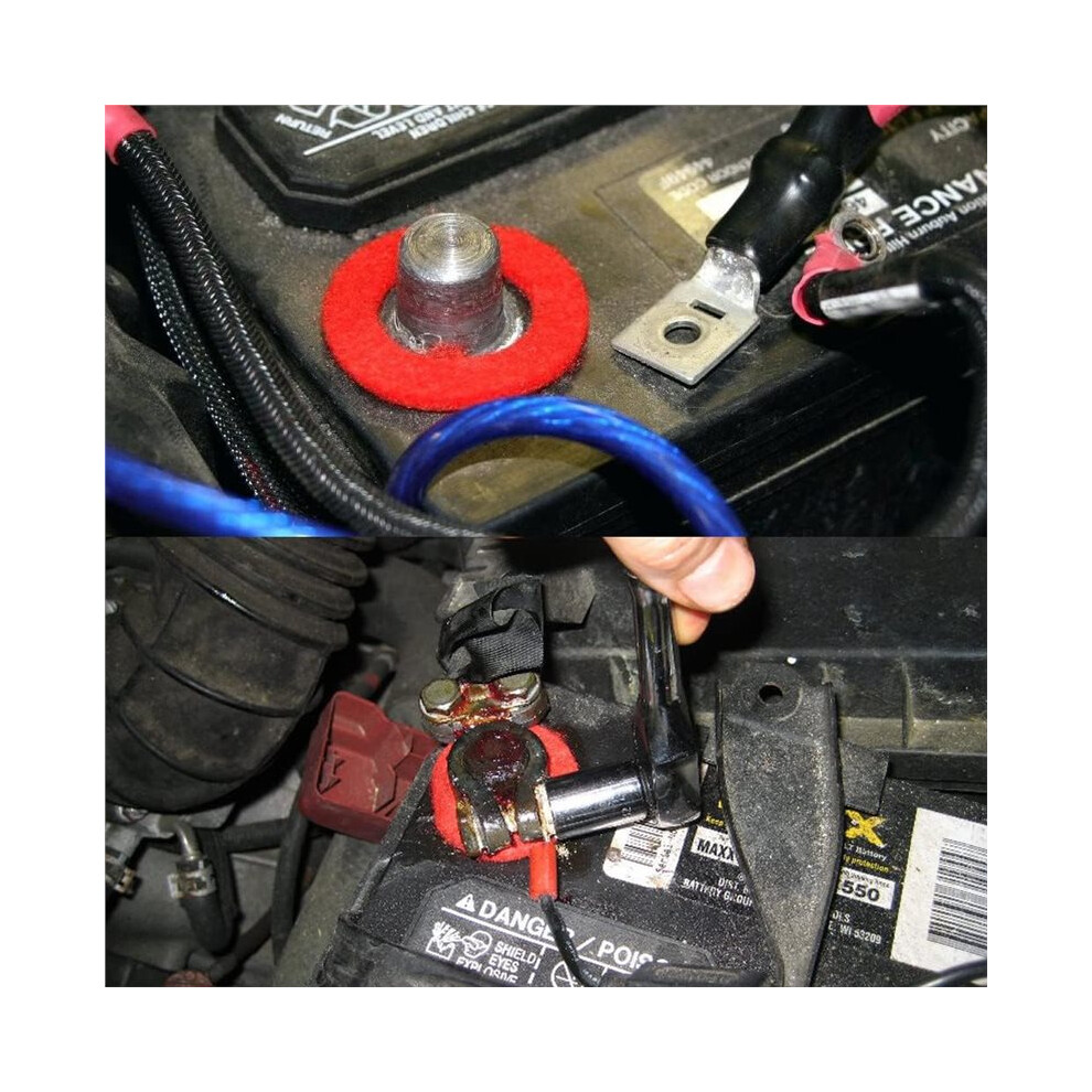 Battery Terminal Cleaning & Repair Kit With 5 Shims 2 Brushes And 12 Washers For Car Repair And Maintenance 4713035085770