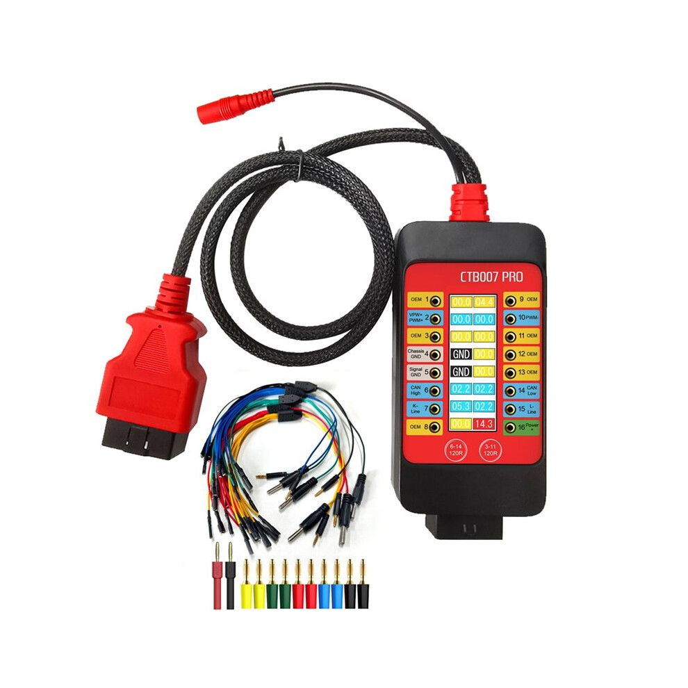 Ctb007 Pro Obd2 Breakout Box With Lcd Digital Vrms Display, Ecu Testing Tool, Automotive Diagnostic Tool, Can Test 6033064644778