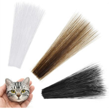 900 Stück Katzenbarthaare, Handgefertigte Tierbarthaare, Künstliche Katzenbarthaare für Bastelarbeiten und Stofftiere, 7 cm (2,76 Zoll)