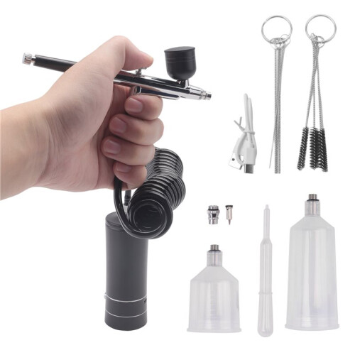 Airbrush KIT Cordless Rechargeable Compressor Airbrush Set, Automatically Handles Model Painting, Nails, Makeup B