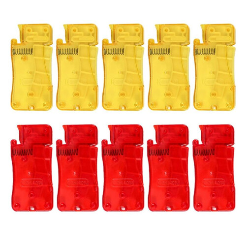 Auto Needle Threader for Hand Sewing,New Simple Needle Threader, Easy to Use Needle Threaders Tool,Red+Yellow 10pcs