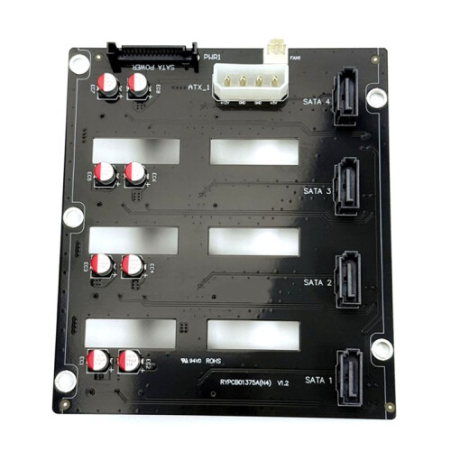 N4 Hot-Swappable Hard Disk Backplane - NAS Case Backplane, Supporting  & HDD Server Hard Disks