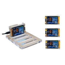 3x 1060KH/S NMMiner NerdMiner + 4 Steckplätze, Verbesserter Bitcoin-Krypto-Solo-Miner, 2,8-Zoll--Display-Miner für Zuhause