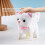 Animal de compagnie électronique de chats en peluche à-Blanc 7