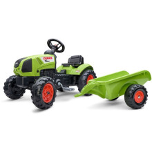 Pedaltraktor - FALK - Claas mit Anhänger - Ab 2 Jahren - 100% Made in France - 75% aus recyceltem Kunststoff