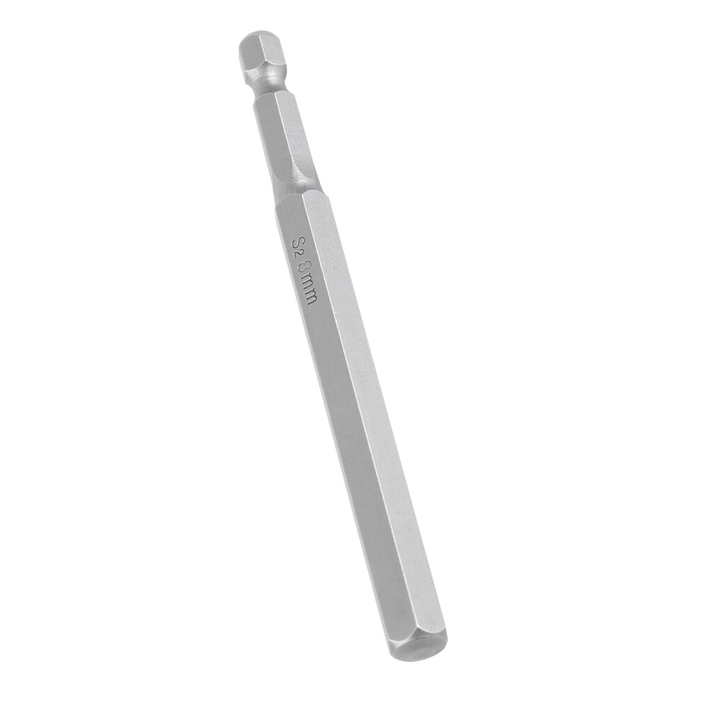 6pcs 100mm Hex Bit Set S2 Steel Magnetic