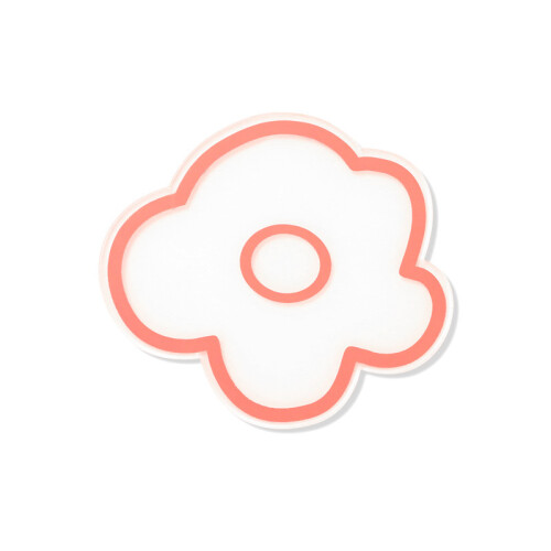Pink Flower Acrylic Coaster Insulated Table Pad