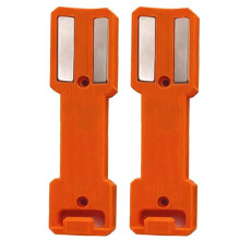 2-Pack Magnetic Aerosol Can Holder, Double-Sided Magnet, Sprayer Can Organizer for Garage, Toolbox Orange