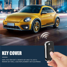 3 Button Replacement Keyless Entry Remote Car Flip Key Shell Fob Case for  Beetle