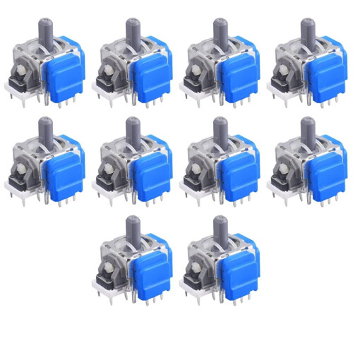 10 Pezzi TMR Joystick Elettromagnetico Effetto Hall 3D di Ricambio per Controller DualSense per PS5