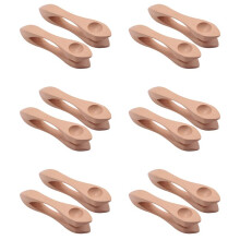 12Pcs Wooden Musical Spoons Folk Percussion Instrument Natural Wood Musical Spoons Traditional Percussion Spoons Musical