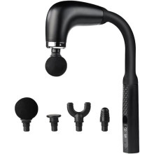 Tiefengewebemassagegerät für Rücken & Ganzkörper - Langstieliger Percussion-Muskulatur-Massager mit 4 Austauschbaren Köpfen
