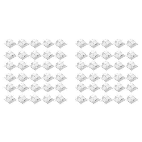 Hooks for Outdoor String Lights Clips 60 Pack Clips Clear Light Hook with 60 Waterproof Adhesive Backing