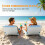 Outsunny Set 2 Esterillas Playa Beige 134 x 48 x 43 cm 4