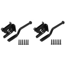 2PCS Self Locking Gate Automatic Heavy Force Lever Fence Gate Lock for Wood Fence Gate Door Latches Steel Black