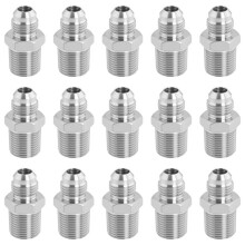 Hydraulikschlauchadapter, 3/8 Zoll JIC Männlich - 3/8 Zoll NPT Männlich, JIC 37 Flansch Gerade Verbindungsstück - 15 Stück
