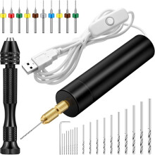 Electric Hand Drill Set for Resin Mold, Electric Drill with Drill Bits, Pin Vise Hand Drill with Drills, Twist Drills