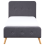 Beliani Bed Fabric RENNES 90 x 200 cm (EU Single) Dark Grey 5