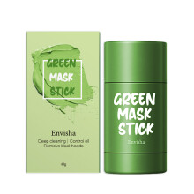 (Green tea clay) Skin Care Facial Mask Eggplant Green Tea Kaolin Clay Remove Acne Anti-Aging Moisturizing Oil Control Whitening Deep Hydration