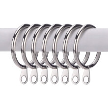 40 Pcs Metal Curtain Ring for Curtains and Poles,Dangling Sliding Eyelet Ring 32 Mm Inner Diameter (Silver)