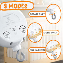 2X ŁóżEczko Mobilny Silnik Baby Music Box Spinner z 3 Trybami Regulacja GłOśNośCi