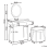 Beliani Dressing Table with Mirror and Stool ROSEY LED White 3