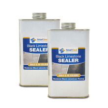(2x1L) SmartSeal Black Limestone Sealer - Easy to Apply Black Limestone Patio Sealer. Colour Boosting Patio Sealant & Wet Look Stone Sealant.