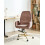 Beliani Office Chair CLARE Velvet Brown 2