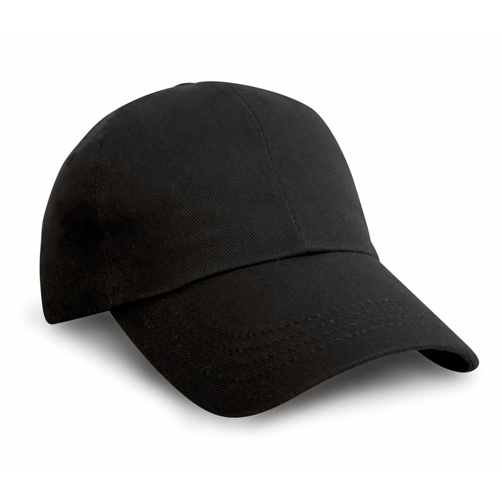 Result (One Size, Black) Unisex Low Profile Heavy Brushed Cotton Baseball Cap
