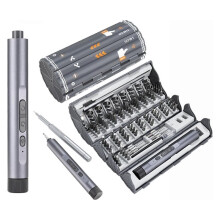 -Elektro-Präzisionsschraubendreher-Set, 127-in-1 Magnetbits, Wiederaufladbar über USB-C, LED-Licht, Manuelle und Elektrische Modi