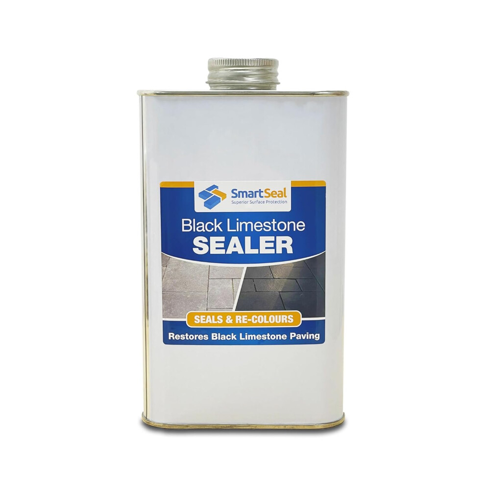 (1L) Smartseal Black Limestone Sealer - Easy To Apply Black Limestone Patio Sealer. Colour Boosting Patio Sealant & Wet Look Stone Sealant. 5061002784430