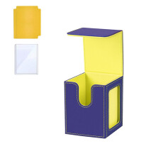 Boîte de Rangement pour Cartes à Collectionner avec Fenêtre, Étui à Cartes avec Couvercle Amovible, pour Cartes de Sport et de Jeux