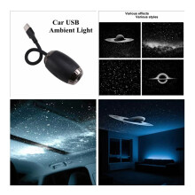 Projecteur D'Ambiance USB pour Voiture, Portée, Ambiance Romantique, Distance de Mise au Point Réglable B