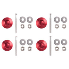 4 X Quick Release Push Huv SpäRrknapp Bilpinne MotorhuvslåS StöTfåNgarkläMma SpäRrar RöDa