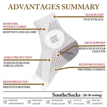 3Pairs Neuropathy Socks - Dr Sock Soothers - Soothe Relief Socks for Neuropathy Pain - Plantar Fasciitis Socks-Grey-M