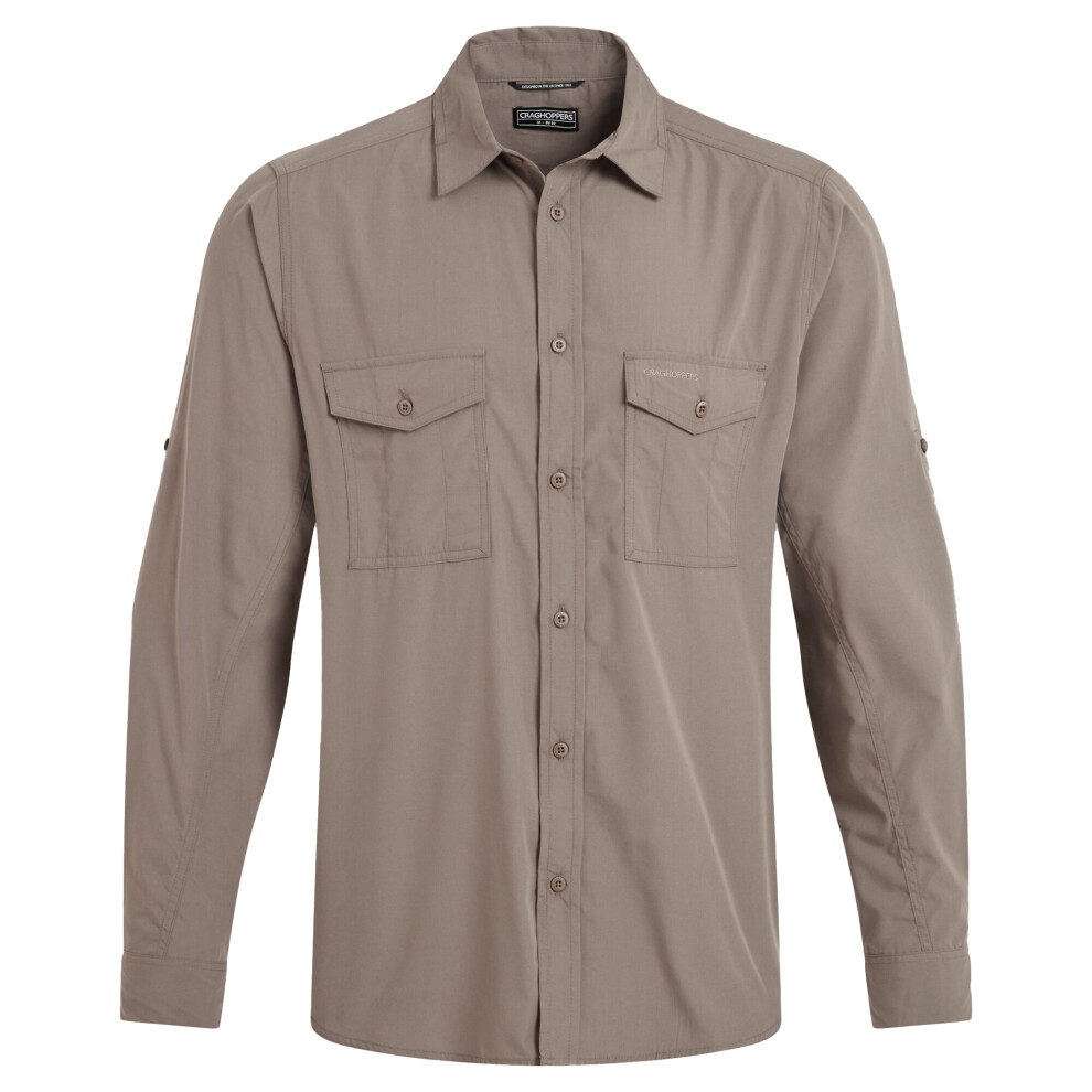 Craghoppers (Xxl, Pebble) Mens Kiwi Ii Long-Sleeved Shirt Multicoloured