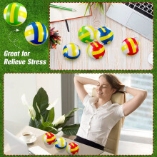 12 Pcs Volleyball Balles Anti-Stress Mousse Sport Soulagement Balle Anti-Stress Doux Petit Volleyball Jouets Balle Cadeau de Remplissage