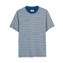 (XS, Grey) Farah Mens Danny Striped Short-Sleeved T-Shirt