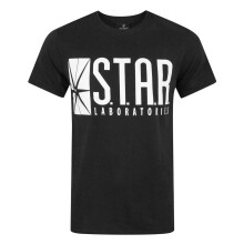 (XL, Black) Flash Mens TV Star Laboratories T-Shirt