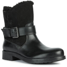 (5 UK, Black) Geox Womens/Ladies Rawelle Nappa Leather Ankle Boots