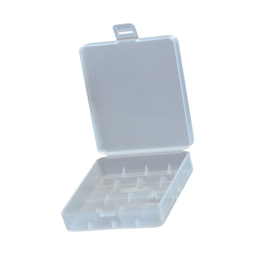 Clear PP Battery Storage Container Ideal For-4 sections 18650