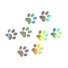 8PCS Reflective Cats Paws Stickers Decorative for-Leiser