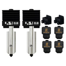 2pc 0.8MM Hotend Kit with Upgrade Hardened Steel Nozzle Extra 2pc Silicone Cover+2pc Nozzle Brush for H2D