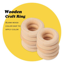 300 Pezzi 25 mm / 1 Pollice  Artigianale Nel Legno Anelli Nel Legno Non Finiti Connettori Pendenti Nel Legno Cerchio per Progetti DIY