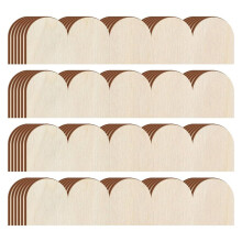 24er-Packung Unbehandelte, Gewellte Holzleisten für DIY-Heimdekorationsprojekte (15,75 X 3,54 Zoll)