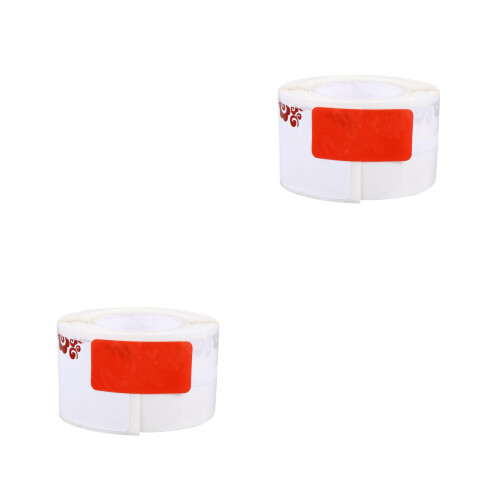 2Rolls Schmucketikett Rot Selbstklebend Für