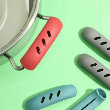 Silicone Pot Handle Anti-Scalding Cover Iron Pan Frying Pan Ear Anti-Scalding Handle Gloves Heat-Resistant Handle Gloves