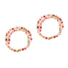 2Stränge Wassermelon Kristall Perlen Runde DIY Schmuck Zubehör